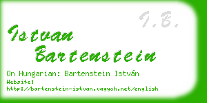 istvan bartenstein business card